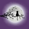 Men's Design By Humans The Cat and The Moon By Maryedenoa T-Shirt - 2 of 3