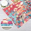 Modern Abstract Rug Machine Washable Throw Rug Boho Chic Abstract Watercolor Design Area Rug - 4 of 4