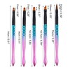Unique Bargains Nail Art Brushes 5 Pcs Nail Design Tools Kit Nail Liner Brush Blue Gradient Pink - 4 of 4