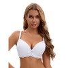 INSPIRE CHIC 3 Pcs for Women's Lace Full Coverage Adjustable Strap Push Up Bras - 4 of 4