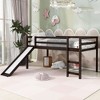 PAGED Twin Size Loft Bed, Modern Wooden Bed Frame, Bunk Bed with Slide, Guardrails and Ladder for Bedroom - 2 of 4