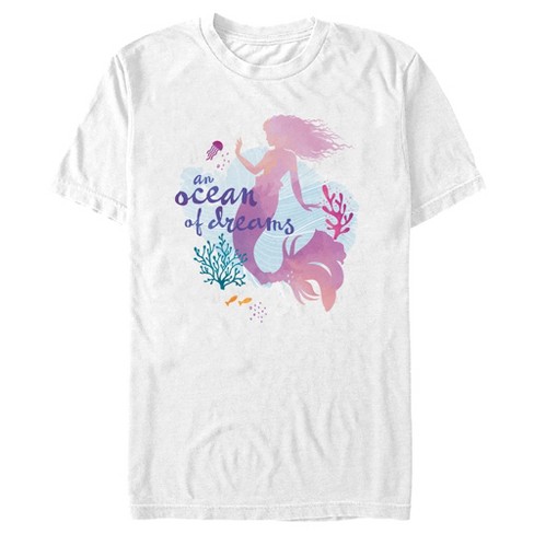 Men's The Little Mermaid Ariel Silhouette An Ocean Of Dreams T-shirt ...