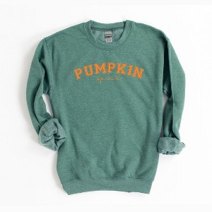 Simply Sage Market Women's Graphic Sweatshirt Curved Pumpkin Spice - 1 of 2
