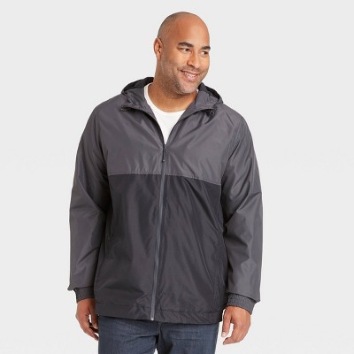 Men's Big & Tall Lightweight Rain Jacket - Goodfellow & Co™ Gray