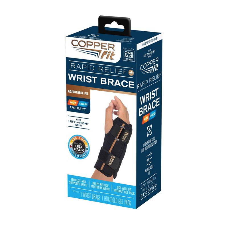 Copper Fit Rapid Relief Wrist Wrap - Black, 3 of 10