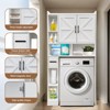 Over The Toilet Storage Cabinet, Space Saving Bathroom Organizer with Toilet Paper Holder, 2 Barn Doors, Storage Shelves - 4 of 4