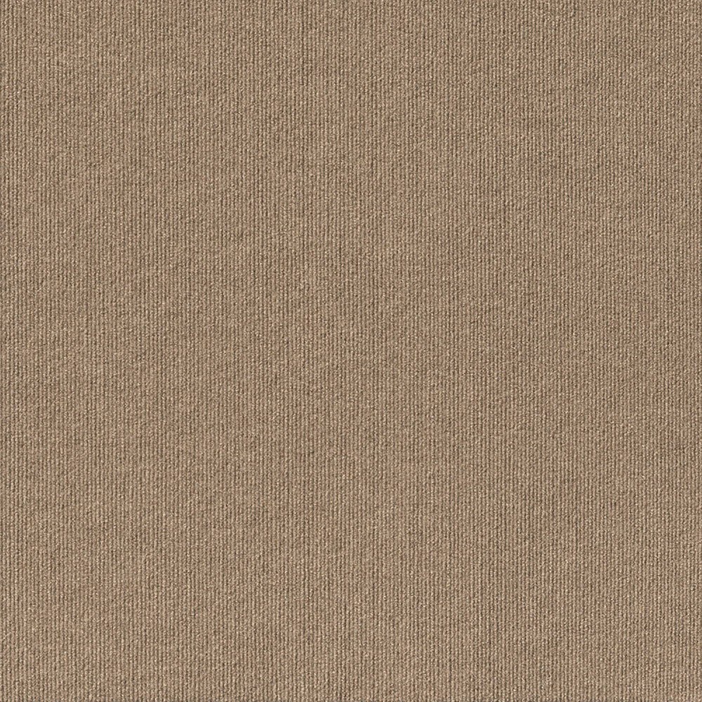 Photos - Area Rug 24" 15pk Ribbed Carpet Tiles Taupe - Foss Floors: Self-Stick, Indoor/Outdo