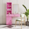 Home Office Computer Desk, Makeup Vanity Dressing Table With Drawers, Cabinet, Modern Writing Desk Makeup Dressing Table - 2 of 3