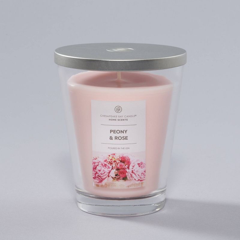 11.5oz Jar Candle Peony &#38; Rose - Home Scents by Chesapeake Bay Candle, 1 of 8