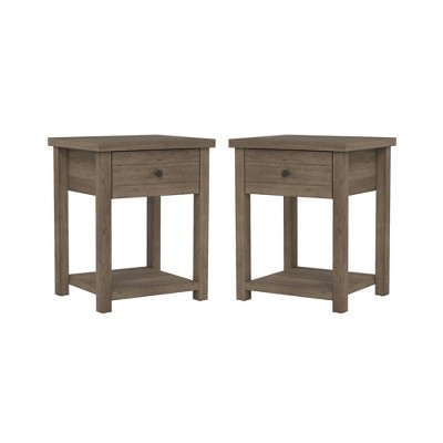 Hillsdale Furniture Set of 2 Harmony Wood Accent Tables