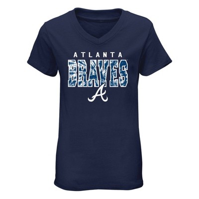 MLB Atlanta Braves Girls' Crew Neck T-Shirt - XS