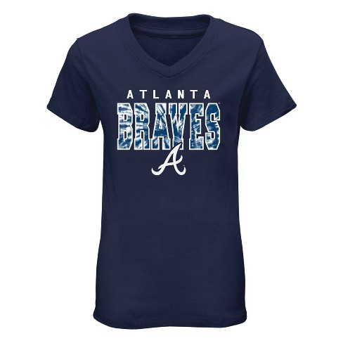 MLB Atlanta Braves Boys' V-Neck T-Shirt - XS