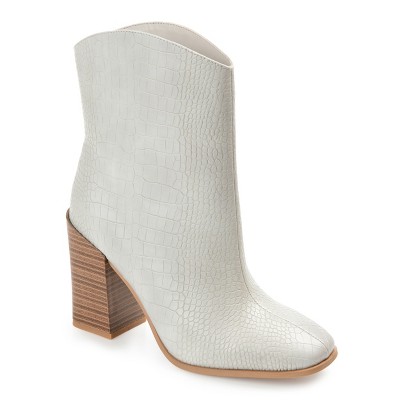 Journee Collection Women's Brekinn Pull On Stacked Heel Booties