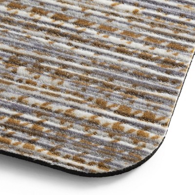 Smooth Step Grey and Gold Houndstooth Utility Mat