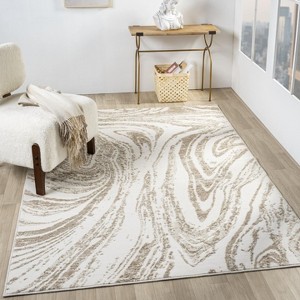 Luxe Weavers Modern Marble High Low Indoor Area Rug - 1 of 4