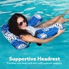 Joyfy Pool Floats Chairs, Inflatable Pool Lounge Chair, Tropical Leaves Beach Lake Floaties Hammock Lounger for Adults Swimming Party Summer Water Fun - 4 of 4