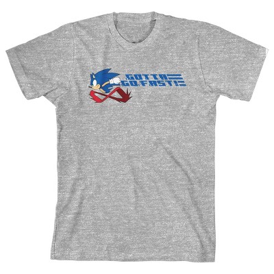 Sonic The Hedgehog Gotta Go Fast Boy's Athletic Heather T-shirt-xl : Target