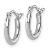 Black Bow Jewelry 2mm Round Hoop Earrings in 14k White Gold, 12mm (7/16 Inch) - 2 of 4