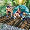 Outside Rug Modern Striped Plastic Straw Rug, Outdoor Reversible Rug, Waterproof UV-Resistant Carpet for Patio, Deck, Backyard - 3 of 4