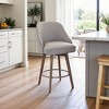 Starlight Canyon Home,Gray Swivel Counter Stools with Solid Wood Frame, Ideal for Kitchen or Bar - 2 of 4