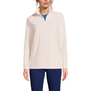 Lands' End Women's Anyweather Fleece Quarter Zip Pullover - 1 of 4
