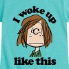 Girls' - Peanuts - Peppermint Patty I Woke Up Like This Fitted Short Sleeve Graphic T-Shirt - 2 of 4