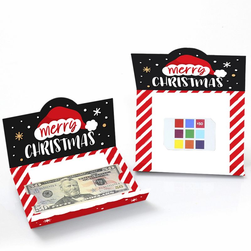 Big Dot of Happiness Secret Santa - Christmas Gift Exchange Party Money And Gift Card Holders - Set of 8, 2 of 5