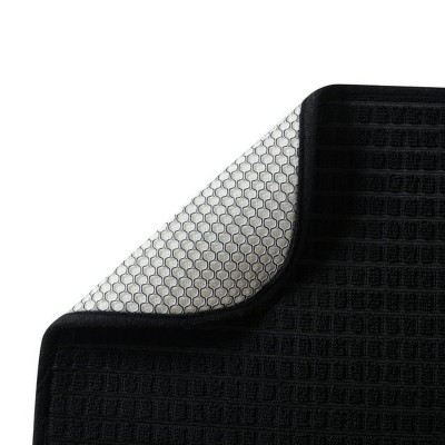 LunaLulinlk Dish Drying Mat, Absorbent Microfiber, 50% Recycled for Kitchen, 15" x 20" Black