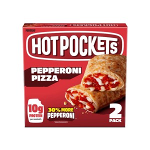 Hot Pockets Pepperoni Pizza Frozen Snacks with Crispy Crust - 9oz/2ct - 1 of 4