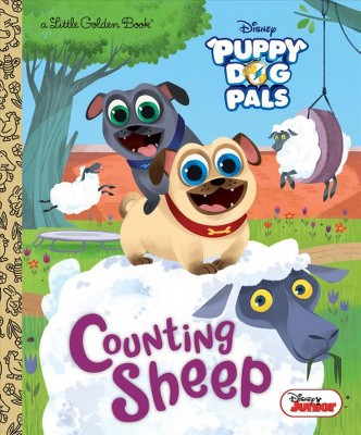 Counting Sheep (Disney Junior Puppy Dog Pals) - (Little Golden Book) by  Judy Katschke (Hardcover)