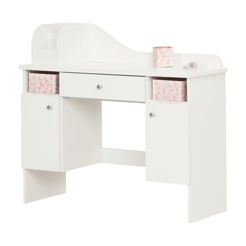 Vito Makeup Desk With Drawer Pure White South Shore Target