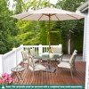 Tangkula 10FT Patio Umbrella Outdoor Table Market Umbrella with 8 Bamboo Ribs Pulley Lift and Ventilation Hole Beige - 3 of 4