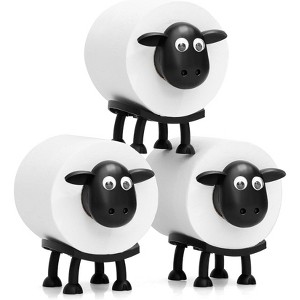 Attop Bathroom Decor, Funny Toilet Paper Holder Bathroom Set - Hilarious Tissue Paper Roll - Set of 3, Cute. - 1 of 4