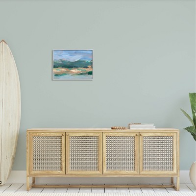 Gray Framed Abstract Landscape Canvas Print, 16 x 20