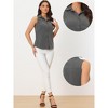 Allegra K Women's Sleeveless Lapel V Neck Button Down Chambray Shirt - image 2 of 4