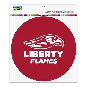 Liberty University Secondary Logo Automotive Car Refrigerator Locker Vinyl Circle Magnet - 1 of 4