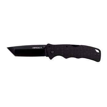 Cold Steel Verdict 3-Inch Tanto AUS-10A SS Blade G10 Handle Folding Knife(Black)