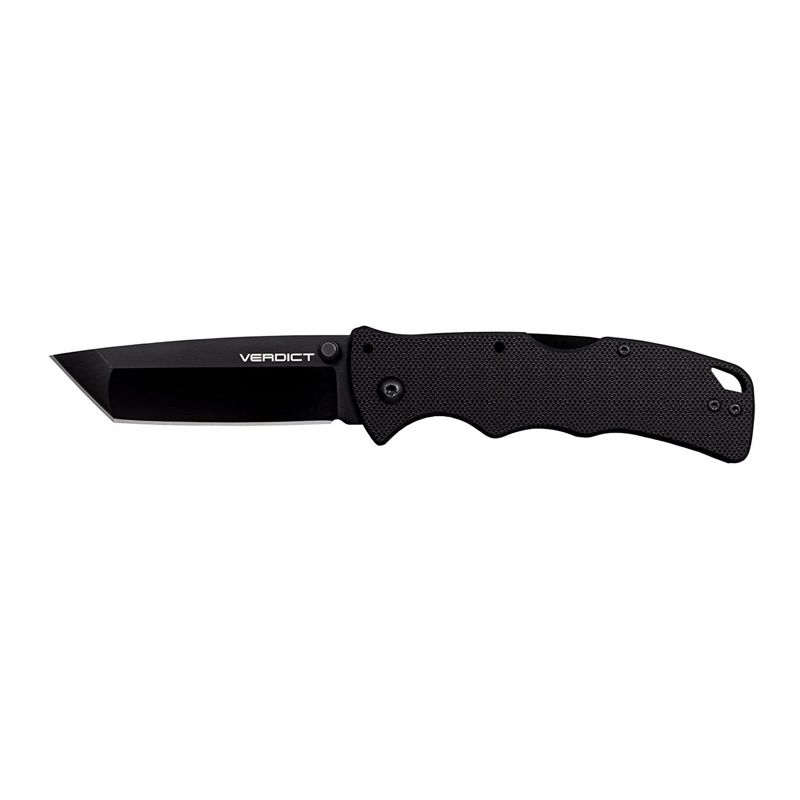 Cold Steel Verdict 3-Inch Tanto AUS-10A SS Blade G10 Handle Folding Knife(Black), 1 of 4