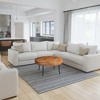 Royal Hampton Coffee Table Handcrafted Mango Wood Round Top Black Metal Angled Legs, 32 Inch - - 2 of 4