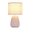 11.02" Mini Modern Ceramic Pastel Accent Bedside Table Desk Lamp with Matching Fabric Shade Periwinkle - Simple Designs - 2 of 4