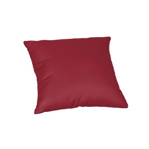 Casual Cushion Solid Sunbrella Fabric 1-Piece Indoor/Outdoor Square Throw Pillow - 1 of 4