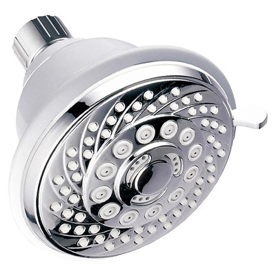 Aqua Dance Fixed Mount 5 Function Showerhead White/Chrome - Hotelspa