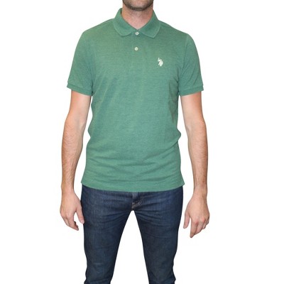 U.S. Polo Assn. Men's Classic Polo Shirt, Two-Button Closure Pique Polo Shirt, Summer Fashion Golf Shirt