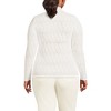 Lands' End Women's Long Sleeve Brushed Lace Mock Neck Top - 2 of 4