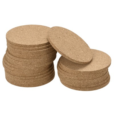Unique Bargains Durable Soft to the Touch Cork Temperature Resistant Coasters