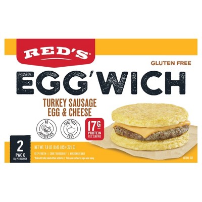Red's Frozen Turkey Sausage Egg'wich - 7.8oz/2ct