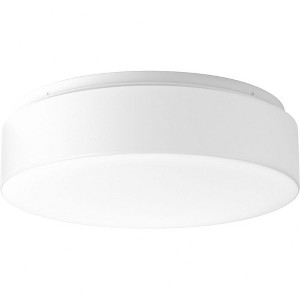 Progress Lighting, Drums and Clouds, 1-Light LED Flush Mount, White Finish, Acrylic Diffuser - 1 of 4