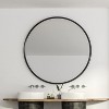 PexFix 39" Round Wall Mirror Circle Bathroom Mirror Black Metal Frame for Bathroom Entryway Bedroom Living Room Wall Mounted Modern Rustic Decor - 4 of 4