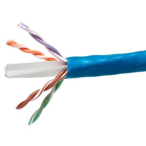 Monoprice Cat6A Ethernet Bulk Cable - 1000 Feet - Blue | Network Internet Cord - Solid, 550Mhz, UTP, CMR, Pure Bare Copper Wire, 10G, 23AWG, No Logo - 1 of 4