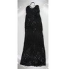 Speechless Womens Embroidered Sequin Mesh Lace-up Back Gown Dress, Black, 5 - 2 of 2